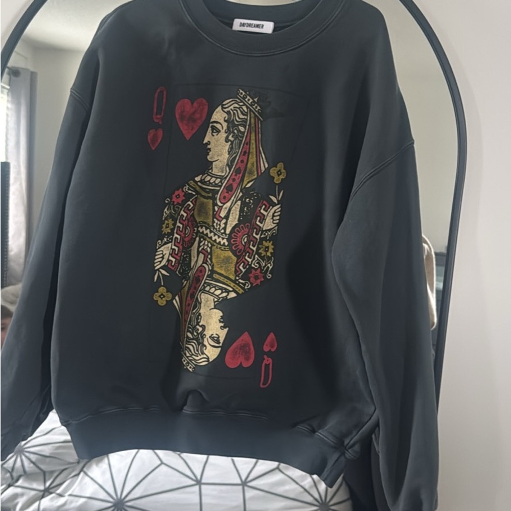 Black Queen of Hearts Sweater day dreamer brand